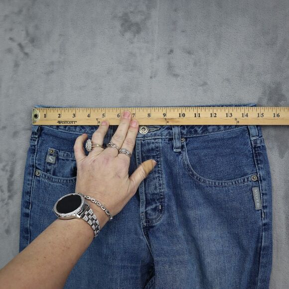 Silver Jeans Pants Womens 29 Blue Bootcut Mid Rise Button Zip Casual Denim - Picture 4 of 16